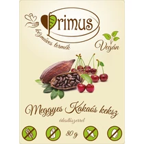 Kakaós-meggyes keksz 80g - Primus