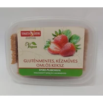 Gluténmentes kézműves omlós keksz eperdarabokkal 150g - Tiszta Ízek