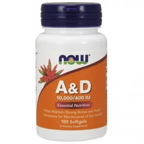 A & D 10,000/400 IU - 100 db Softgels-NOW A & D 10,000/400 IU - 100 db Softgels-NOW