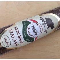 100%Bivaly szalámi Csípős felezett ≈350g - Szomor
