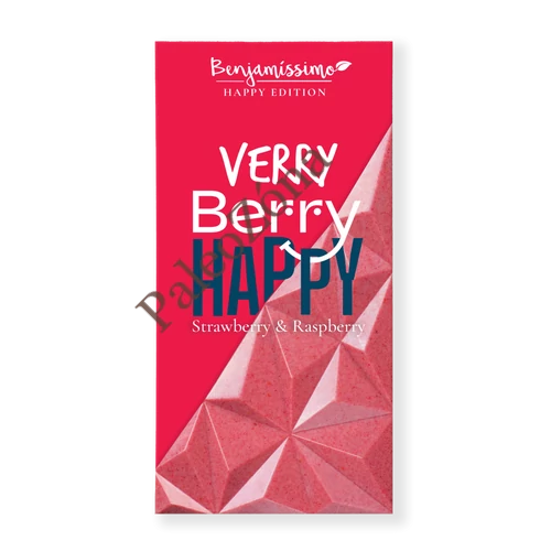 Happy Edition BIO Fehér csokoládé eper-málna 60 g - Benjamissimo