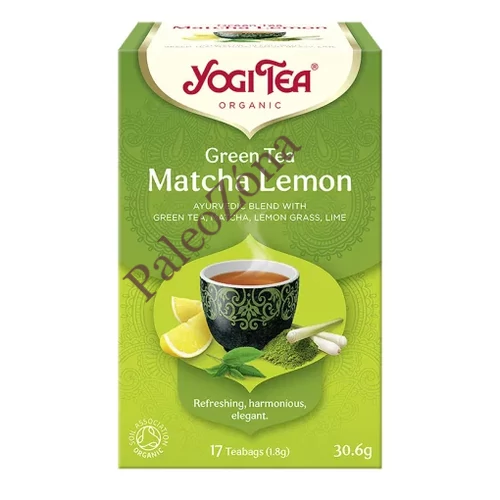 BIO Zöld tea matcha-citrom 17x1,8g Yogi Green Tea Matcha Lemon