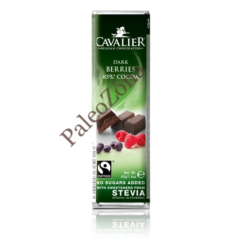 Étcsokoládé bogyós gyümölcsökkel 40g Cavalier