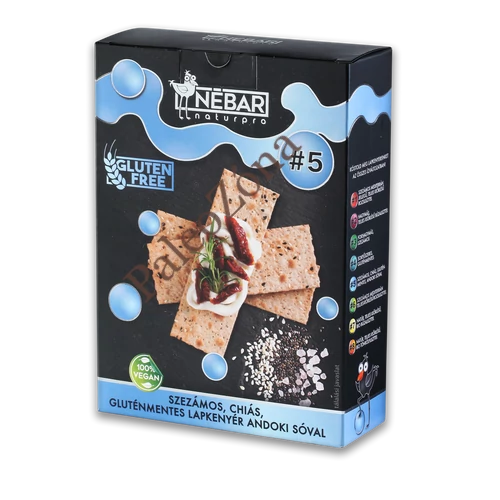 Szezámos, chiás gluténmentes lakpkenyér andoki sóval 175g - Nébar naturpro