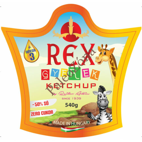 Ketchup gyerekeknek cukormentes 540g - REX
