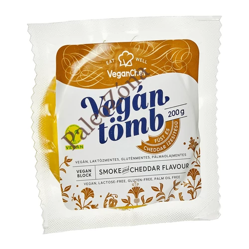 Vegán tömb füst és cheddar 200g - VeganChef