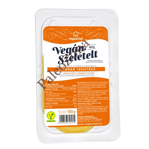 Vegán szeletelt CHEDDAR ízesítésű 100g - Veganchef