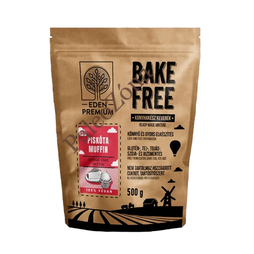 Bake-Free Piskóta-Muffin lisztkeverék 500g-Éden Premium