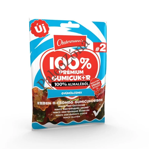 100% természetes gumicukor 80g Kékszőlő ízben-Obstermann`s