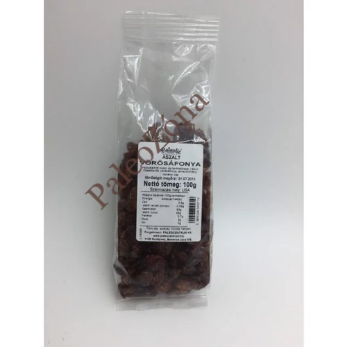 Aszalt vörösáfonya 100g - Paleolit