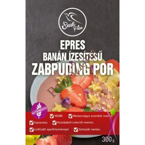 Epres, banán ízesítésű zabpudingpor 300g-Szafi Free