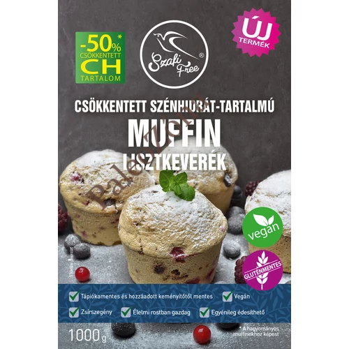 Csökkentett szénhidrát-tartalmú muffin és piskóta lisztkeverék 1000g-Szafi Free