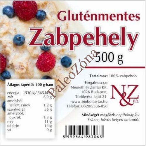 Gluténmentes zabpehely 500g - N&Z