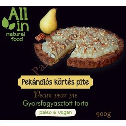 Fagyasztott pekándiós körtés pite torta 900g-ALL IN natural food