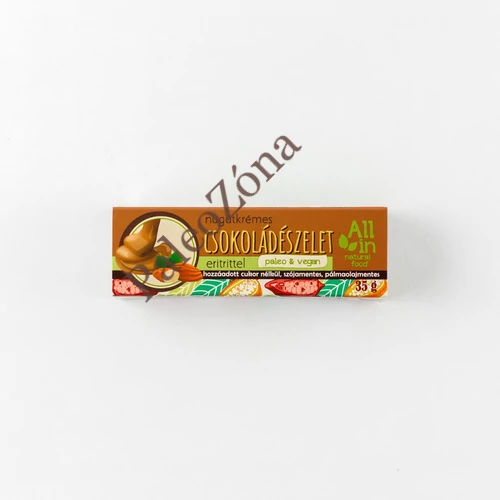 Nugátkrémes Csokoládészelet 35g - All In  natural food