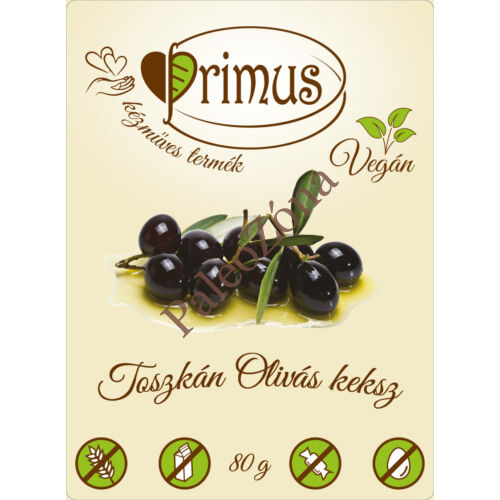 Toszkán olívás keksz 80g- Primus