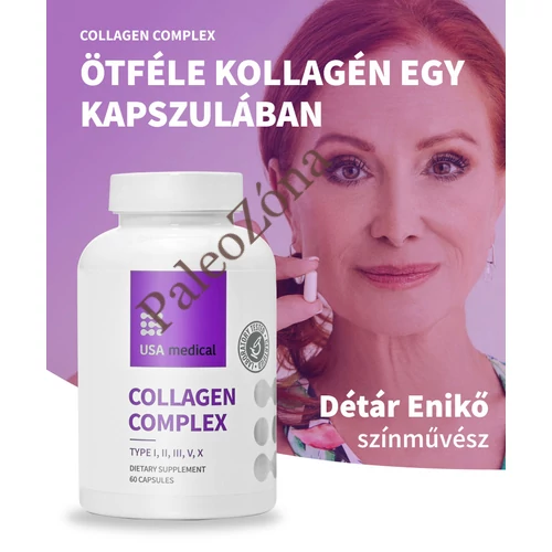 Collagén Complex kapszula 5 féle kollagén típussal 60 db-Usa Medical