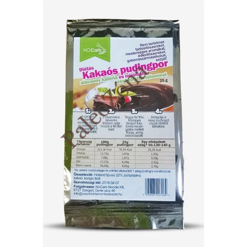 Kakaós pudingpor 25g-NoCarb