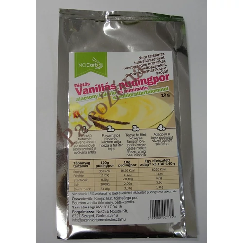 Vaníliás pudingpor 10g - NOCarb