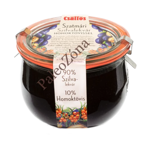 Szatmári Szilvalekvár Homoktövissel 580g - Csattos