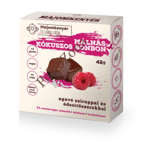 Málnás-kókuszos bonbon 42g (6db)- Majomkenyér