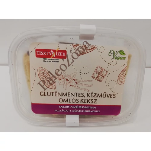 Gluténmentes Kézműves kakaós-vaníliás omlós keksz 180g-Tiszta Ízek