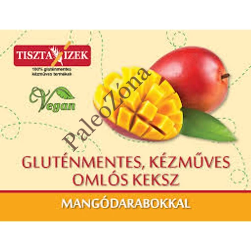 Tiszta Ízek Gluténmentes kézműves omlós keksz mangódarabokkal 180g