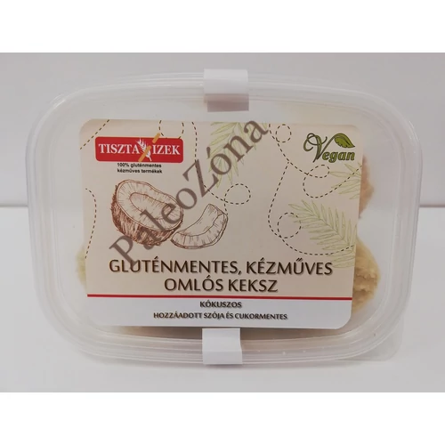 Gluténmentes Kézműves Kókuszos omlós keksz 180g-Tiszta Ízek