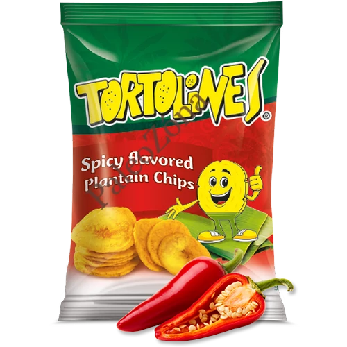 Zöldbanán chips CSÍPŐS 100g - Tortolines