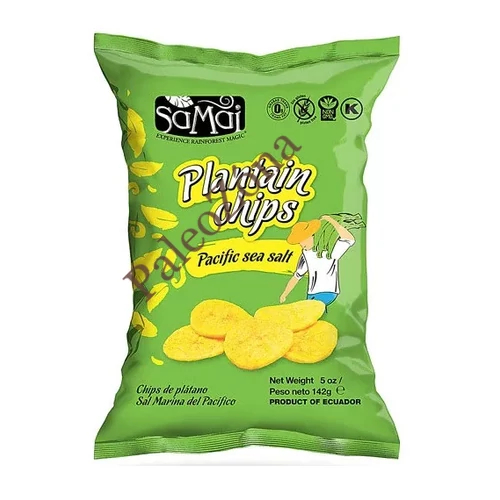 Plantain (főzőbanán) chips tengeri sós 142g - Samai