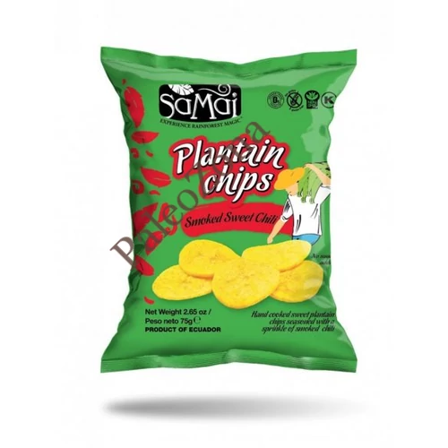 Plantain (főzőbanán) chips édes chilli 75g - Samai