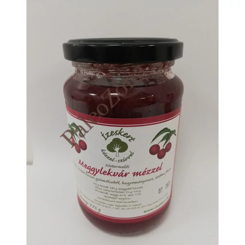 Meggylekvár mézzel 375g- Ízeskert