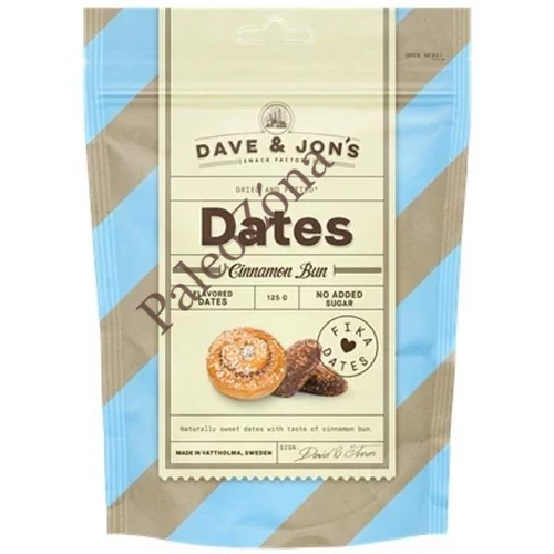 Mag nélküli ízesített datolya fahéjas csiga ízben 125 g - Dave & Jon's