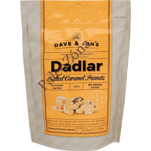 Mag nélküli ízesített datolya sós karamell ízben 125 g - Dave & Jon's
