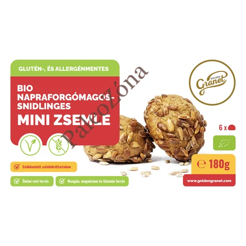 BIO Napraforgómagos - snidlinges mini zsemle 180g. Golden Granet