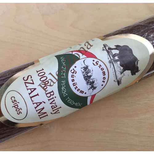 100%Bivaly szalámi Csípős felezett ≈350g - Szomor